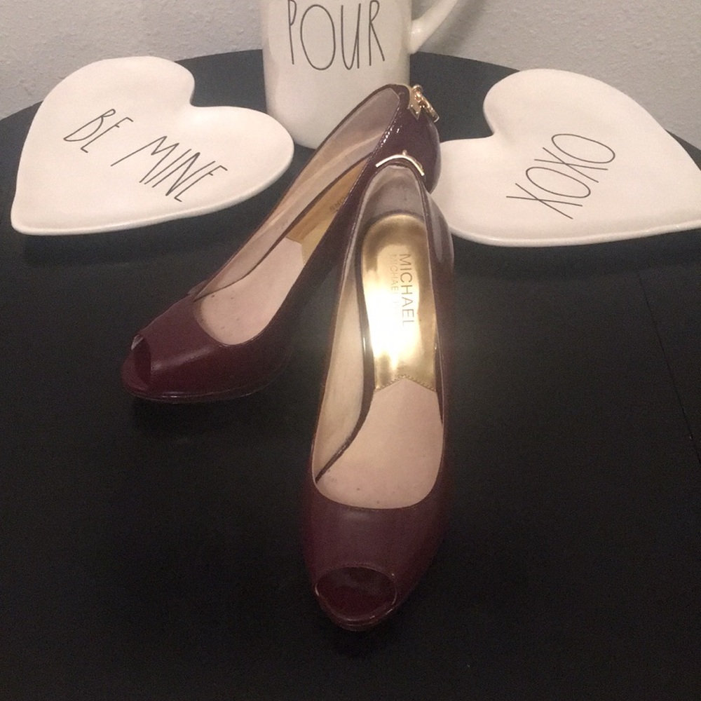 Michael Kors red patent heels